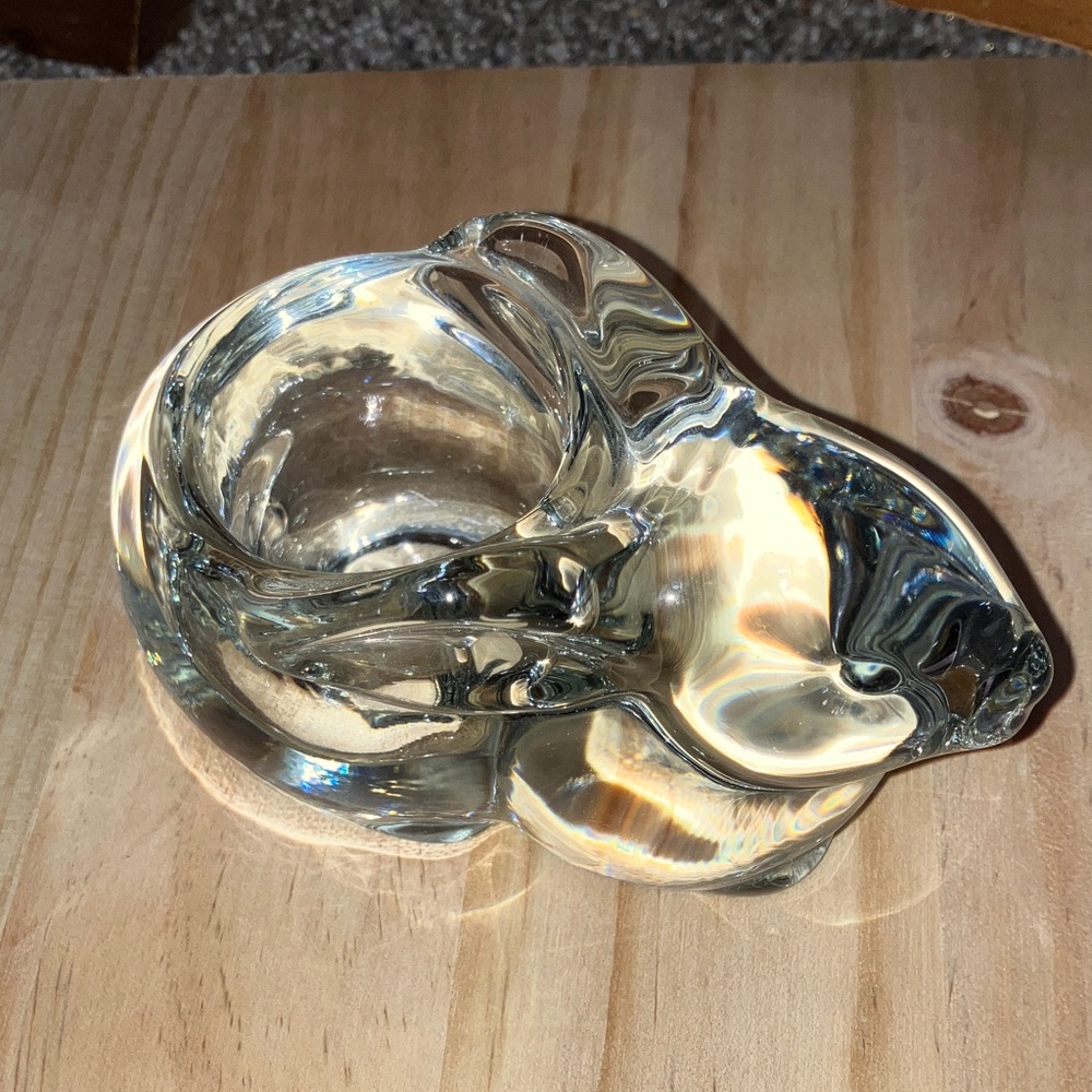 Indiana Glass Clear Glass Bunny Tea Light Or Votive Holder - Picture 3 of 5